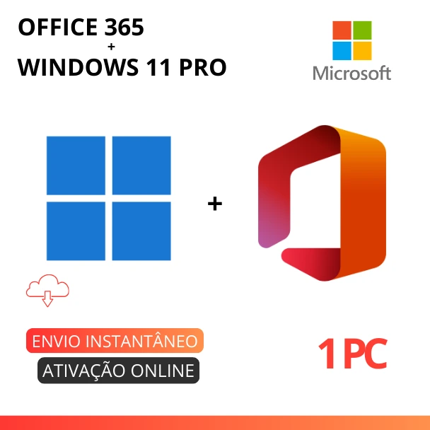 Office 365 + Windows 11 Pro - 1 Licença - Pagamento único